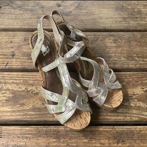 Gianni Bini Gold Heeled Sandals